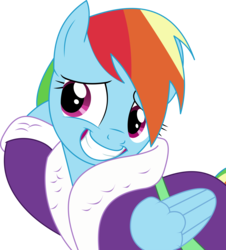Size: 10553x11654 | Tagged: safe, artist:cyanlightning, rainbow dash, applejack's "day" off, g4, .svg available, absurd resolution, bathrobe, clothes, cute, dashabetes, female, head scratch, nervous, robe, simple background, solo, transparent background, vector