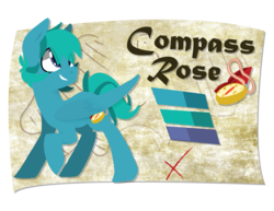 Size: 3300x2550 | Tagged: safe, artist:themodpony, oc, oc only, oc:compass rose, blue, commission, high res, lineless, multicolored hair, reference sheet, solo