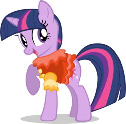 Size: 3288x3231 | Tagged: safe, artist:doctor-g, twilight sparkle, pony, unicorn, g4, clothes, dress, female, gala dress, high res, mare, simple background, solo, too poofy, transparent background, unicorn twilight, vector