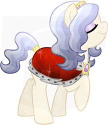 Size: 593x687 | Tagged: safe, artist:tambelon, oc, oc only, oc:opalescent pearl, crystal pony, pony, cape, clothes, female, mare, solo, watermark