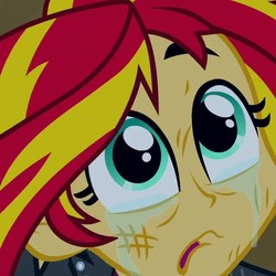 Size: 568x568 | Tagged: safe, screencap, sunset shimmer, equestria girls, g4, cropped, crying, faic, female, solo, sunsad shimmer