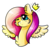 Size: 894x894 | Tagged: safe, artist:twinkepaint, fluttershy, g4, crown, female, jewelry, one eye closed, regalia, simple background, solo, spread wings, transparent background