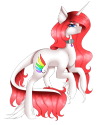 Size: 1884x2300 | Tagged: safe, artist:minelvi, oc, oc only, oc:midnight feather, pony, unicorn, bedroom eyes, collar, eyelashes, female, horn, mare, rearing, signature, simple background, solo, transparent background, unicorn oc