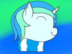 Size: 800x600 | Tagged: safe, anonymous artist, oc, oc only, oc:cyan lightning, pony, unicorn, clothes, scarf, smiling, solo