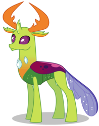 Size: 1610x2050 | Tagged: safe, artist:watermelon changeling, derpibooru exclusive, thorax, changedling, changeling, g4, king thorax, male, ms paint, simple background, solo, white background