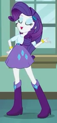 Size: 298x644 | Tagged: safe, rarity, equestria girls, g4, my little pony equestria girls, boots, bracelet, clothes, eyes closed, female, high heel boots, jewelry, open mouth, skirt, solo