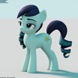 Size: 2048x2048 | Tagged: safe, artist:therealdjthed, coloratura, earth pony, pony, g4, 3d, blender, blender cycles, cycles render, female, high res, model:djthed, rara, solo