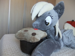 Size: 2048x1536 | Tagged: safe, artist:masha05, derpy hooves, pegasus, pony, g4, food, irl, muffin, photo, plushie, solo