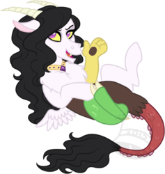 Size: 657x694 | Tagged: safe, artist:tambelon, oc, oc only, oc:mayhem, alicorn, draconequus, hybrid, pony, female, interspecies offspring, next generation, offspring, parent:discord, parent:princess celestia, parents:dislestia, solo