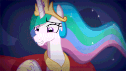 Size: 600x338 | Tagged: safe, artist:2snacks, princess celestia, alicorn, pony, two best sisters play, g4, animated, crown, evil laugh, eyelashes, eyes closed, female, flowing mane, gif, jewelry, laughing, laughingmares.jpg, mare, necklace, open mouth, patlestia, regalia, solo, trollestia, two best friends play