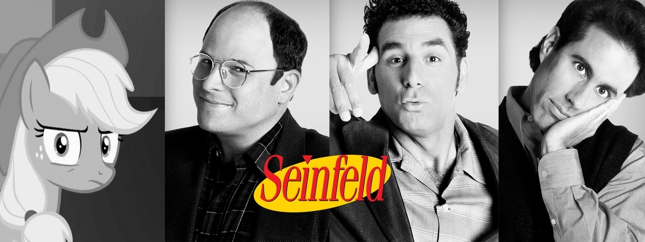 1388927 Safe Applejack Cosmo Kramer George Costanza Jerry