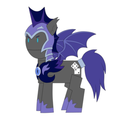 Size: 2100x2100 | Tagged: safe, artist:raven65286528, oc, oc only, oc:au hasard, bat pony, pony, armor, canada, canadian, helmet, high res, male, night guard, royal guard, solo, south park, standing, terrence and phillip