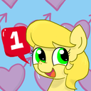 Size: 128x128 | Tagged: safe, artist:ficficponyfic, oc, oc only, oc:golden brisk, avatar, femboy, male, solo, tumblr