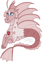 Size: 600x887 | Tagged: safe, artist:tambelon, oc, oc only, hippocampus, merpony, siren, female, simple background, siren oc, solo, transparent background