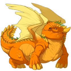 Size: 350x350 | Tagged: artist needed, source needed, safe, applejack, dragon, g4, ambiguous gender, dragonified, dragonjack, flight rising, simple background, smiling, solo, species swap, spread wings, transparent background, wings