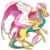 Size: 350x350 | Tagged: artist needed, safe, fluttershy, dragon, feathered dragon, g4, ambiguous gender, dragonified, flight rising, flutterdragon, simple background, solo, species swap, spread wings, transparent background