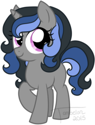 Size: 525x687 | Tagged: safe, artist:tambelon, oc, oc only, oc:princess penumbra, pony, unicorn, female, filly, next generation, offspring, parent:good king sombra, parent:king sombra, parent:princess celestia, parents:celestibra, royalty, solo