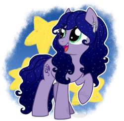 Size: 717x700 | Tagged: safe, artist:tambelon, oc, oc only, oc:silver moonlight, earth pony, pony, female, jewelry, mare, solo