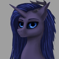 Size: 768x768 | Tagged: safe, oc, oc only, alicorn, pony, bust, nightmare pony, portrait, simple background, solo