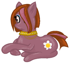 Size: 422x379 | Tagged: safe, artist:glitzerkirby, oc, oc only, oc:kamile, earth pony, pony, female, mare, prone, simple background, solo, transparent background