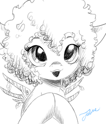 Size: 1200x1400 | Tagged: safe, artist:faline-art, oc, oc only, big eyes, female, filly, happy, sketch, solo