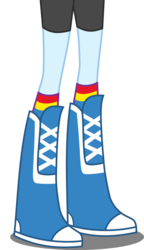 Size: 1471x2550 | Tagged: safe, rainbow dash, equestria girls, g4, boots, boots shot, clothes, legs, pictures of legs, simple background, socks, solo, transparent background