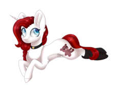 Size: 2238x1493 | Tagged: safe, artist:ohhoneybee, oc, oc only, oc:teddy heart, pony, unicorn, female, mare, prone, simple background, solo, transparent background