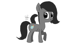 Size: 1366x768 | Tagged: safe, artist:php142, oc, oc only, oc:ms. paint, earth pony, pony, :t, heart, heart eyes, image macro, meme, ms paint, ponytail, sample, solo, wingding eyes