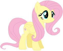Size: 447x359 | Tagged: safe, artist:ra1nb0wk1tty, artist:selenaede, fluttershy, pegasus, pony, g4, female, mare, simple background, solo, white background