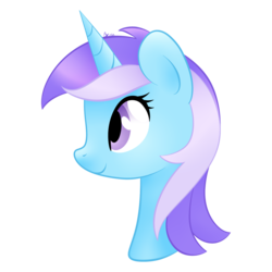 Size: 1280x1280 | Tagged: safe, artist:orcakisses, part of a set, diamond mint, pony, unicorn, g4, bust, portrait, profile, simple background, smiling, solo, transparent background