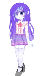 Size: 421x766 | Tagged: safe, artist:windymils, oc, oc only, oc:windy, equestria girls, g4, clothes, cute, equestria girls-ified, female, mary janes, ocbetes, raised leg, shoes, simple background, skirt, socks, solo, standing, thigh highs, transparent background, zettai ryouiki
