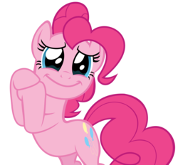 Size: 5664x5248 | Tagged: safe, artist:intbrony, artist:linormusicbeatpone, derpibooru exclusive, pinkie pie, celestial advice, g4, absurd resolution, bipedal, crying, female, simple background, solo, tears of joy, transparent background, vector