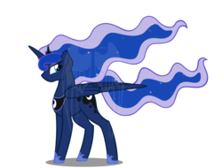Size: 2500x1900 | Tagged: safe, artist:tuppkam1, princess luna, alicorn, pony, g4, female, looking at you, simple background, solo, transparent background, vector, watermark