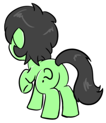 Size: 612x707 | Tagged: safe, oc, oc only, oc:filly anon, butt, female, filly, plot, simple background, solo, transparent background