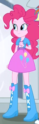 Size: 165x517 | Tagged: safe, screencap, pinkie pie, rainbow dash, equestria girls, g4, my little pony equestria girls: rainbow rocks, balloon, boots, bracelet, clothes, cute, female, high heel boots, jewelry, skirt, statue