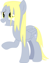 Size: 2783x3589 | Tagged: safe, artist:porygon2z, derpy hooves, pegasus, pony, g4, slice of life (episode), female, high res, mare, simple background, solo, straight hair, transparent background, vector