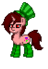 Size: 157x224 | Tagged: safe, oc, oc only, oc:lavenderheart, pony, pony town, clothes, saint patrick's day, simple background, socks, solo, striped socks, white background