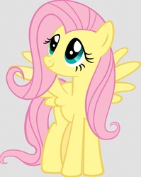 Size: 742x930 | Tagged: safe, fluttershy, pegasus, pony, g4, female, gray background, simple background, solo, vector