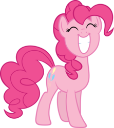 Size: 5318x6000 | Tagged: safe, artist:slb94, pinkie pie, a friend in deed, g4, absurd resolution, cute, eyes closed, female, grin, simple background, smiling, solo, transparent background, vector