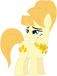 Size: 284x376 | Tagged: safe, artist:ra1nb0wk1tty, artist:selenaede, aunt orange, pony, g4, aunt aww'range, beauty mark, cute, female, mole, simple background, solo, white background