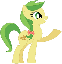 Size: 373x386 | Tagged: safe, artist:ra1nb0wk1tty, artist:selenaede, apple fritter, g4, apple family member, female, simple background, solo, white background