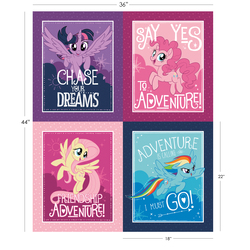 Size: 1500x1500 | Tagged: safe, fluttershy, pinkie pie, rainbow dash, twilight sparkle, alicorn, earth pony, pegasus, pony, g4, my little pony: the movie, adventure is calling and i must go!, chase your dreams, fabric, friendship adventure!, merchandise, say yes to adventure!, twilight sparkle (alicorn)