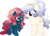 Size: 900x650 | Tagged: safe, artist:tambelon, oc, oc only, oc:mystic omen, oc:opalescent pearl, crystal pony, pony, duo, female, mare, size difference