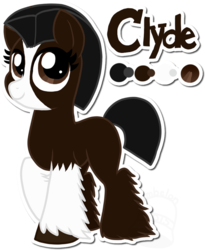 Size: 573x700 | Tagged: safe, artist:tambelon, oc, oc only, oc:clyde, clydesdale, pony, female, mare, ponysona, reference sheet, solo, unshorn fetlocks