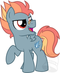 Size: 578x700 | Tagged: safe, artist:tambelon, oc, oc only, oc:meteor shower, pegasus, pony, colt, male, solo