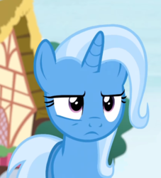 Size: 378x416 | Tagged: safe, screencap, trixie, pony, unicorn, g4, to where and back again, cropped, female, lidded eyes, mare, solo