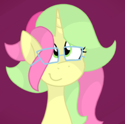 Size: 758x756 | Tagged: safe, artist:rozzertrask, oc, oc only, oc:lily doodle, pony, unicorn, female, mare, simple background, solo