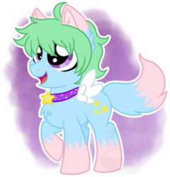 Size: 600x626 | Tagged: safe, artist:tambelon, oc, oc only, oc:starshine, fox, fox pony, hybrid, pony, female, mare, solo