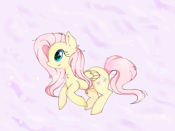 Size: 1024x768 | Tagged: safe, artist:pinkflutter, fluttershy, g4, dreamscape, female, smiling, solo