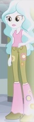 Size: 175x617 | Tagged: safe, screencap, paisley, equestria girls, g4, my little pony equestria girls: rainbow rocks, my past is not today, boots, cropped, female, flower, hand on hip, high heel boots, lockers, solo